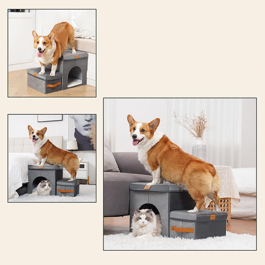 Pet Step Ladder – Space-Saving Foldable Stairs for Pets