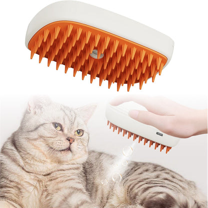 USB Steam Pet Brush – Groom, Massage & Shine Easily