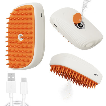USB Steam Pet Brush – Groom, Massage & Shine Easily