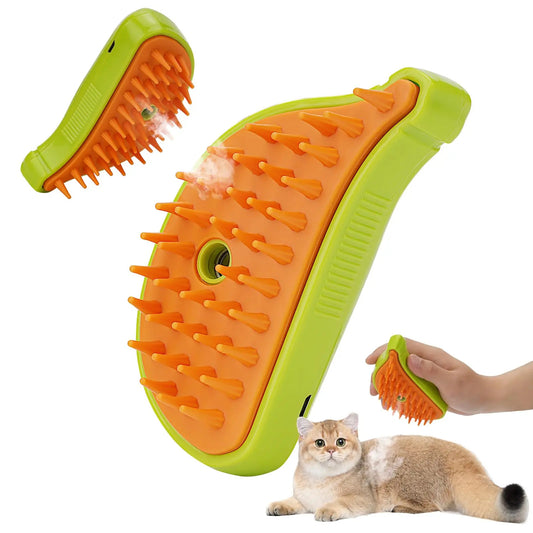 3-in-1 Pet Steam Brush for Relaxed Grooming